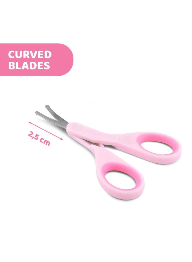 Chicco Baby Nail Scissor with Rounded Blade Ends for Safety, Easy Grip Handle, Grooming Accessory for Newborn Babies 0m+ (Pink) - Image 2